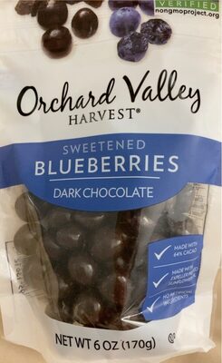 sweetened blueberries dark chocolate
