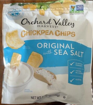 Chickpea chips Original with Sea Salt front packaging