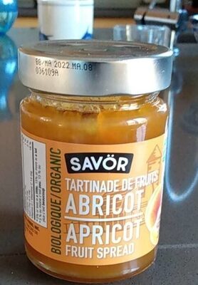 Apricot organic fruit spread