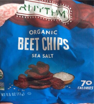 Organic Beet Chips Sea Salt front packaging