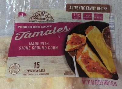 Pork in red sauce tamales