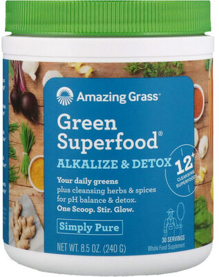 Green superfood alkalize detox organic plant