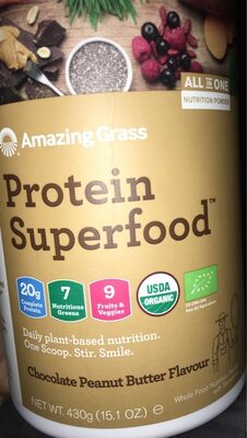 Protein superfood front packaging