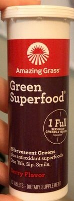 Fizzy Green Tablets - Berry Flavor