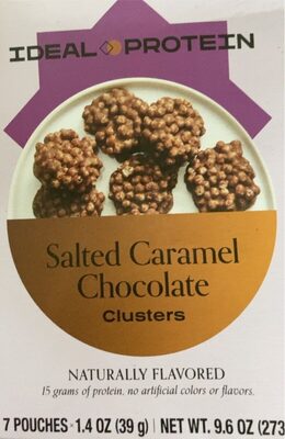 Salted Caramel Chocolate Clusters front packaging