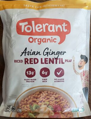 Asian ginger riced red lentil pilaf
