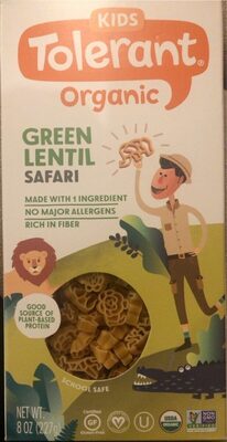 Organic Green Lentil Safari Kids Pasta