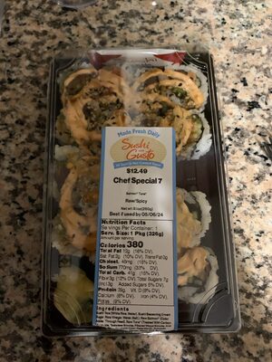 Chef Special 7 Sushi Roll front packaging