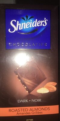 Chocolat noir aux amandes front packaging