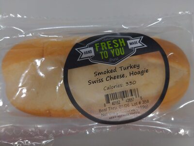 Smoked Turkey Swiss Cheese, Hoagie