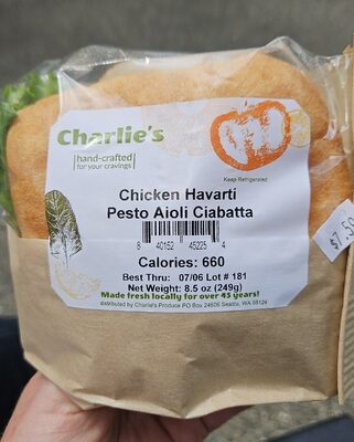 Chicken Breast Havarti Pastor Aioli Ciabatta