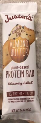 Dark Chocolate Chip Almond Butter Plant Based Protein Bar