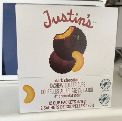 Organic Dark Chocolate Cashew Butter Cups