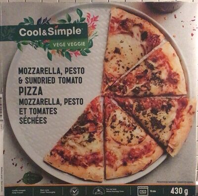 Pizza mozzarella pesto et tomates séchées