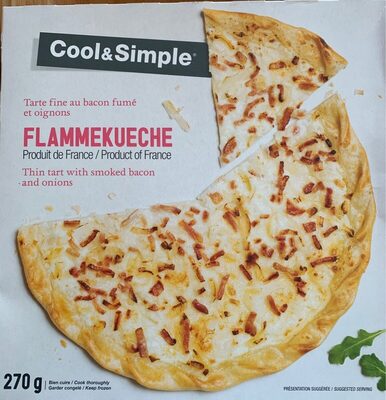 Flammenkueche au bacon fumé et oignons