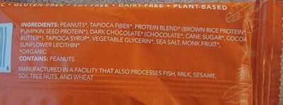 Peanut Butter Cup ingredients label
