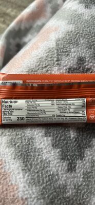Peanut Butter Cup nutrition facts table