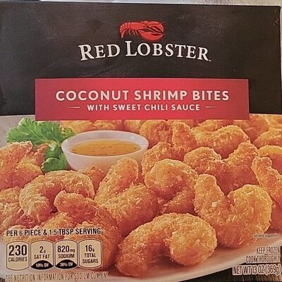 Red Lobster Coconut Shrimp bites with sweet chili sauce