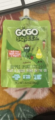 APPLE PEAR CARROT FRUIT & VEGGIE BLEND ON THE GO