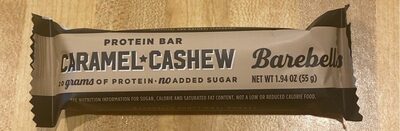 Protein bar caramel cashew