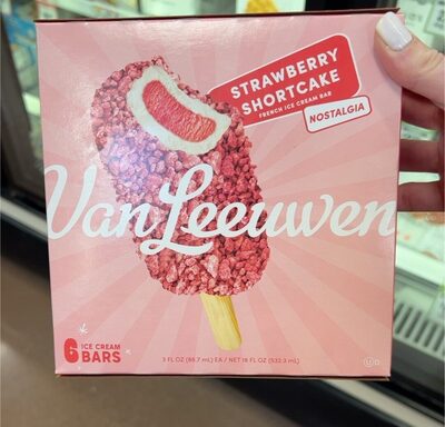 Strawberry shortcake French ice cream bar
