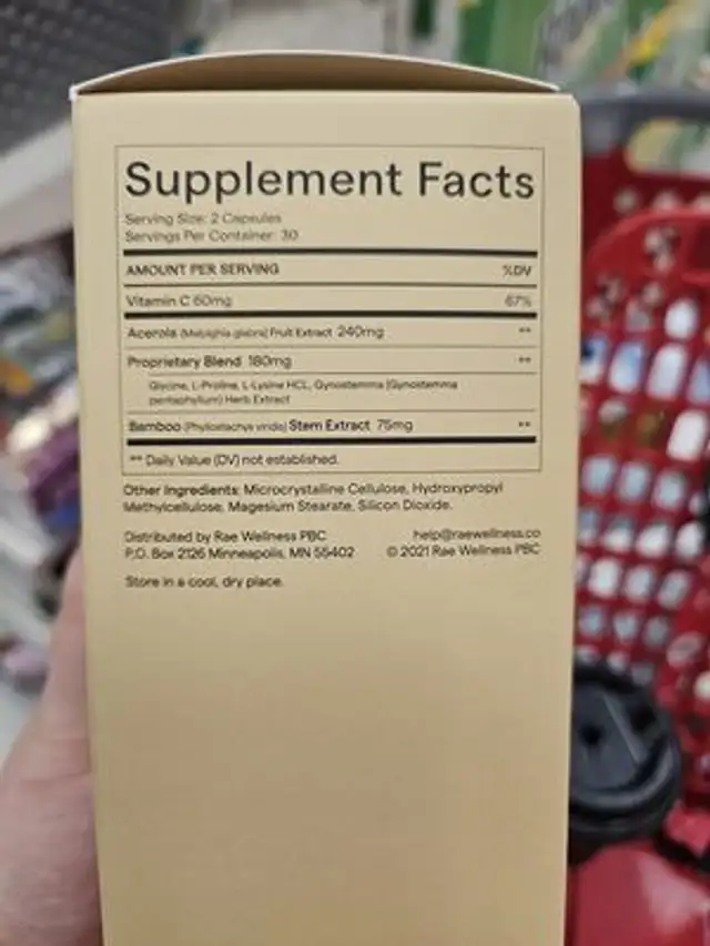 Unknown ingredients label