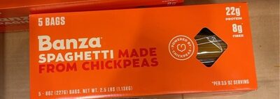 Spaghetti Chickpea Pasta front packaging