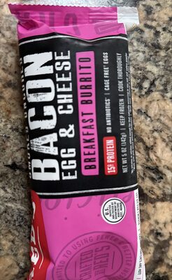 Smoked Uncured Bacon Egg & Cheese Breakfast Burrito