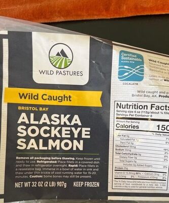 Alaska Sockeye Salmon front packaging