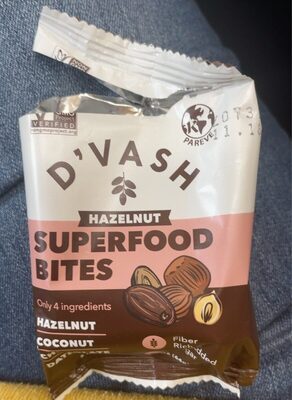 Hazelnut Superfood Bites front packaging