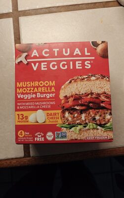 Mushroom Mozzerella Veggie Burger