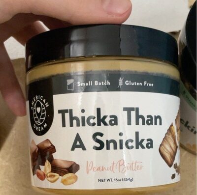 Thicka Than a Snicka Peanut Butter front packaging