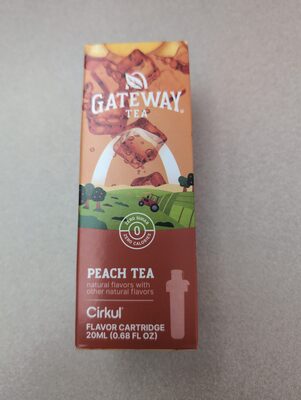 Peach tea flavor cartridge front packaging