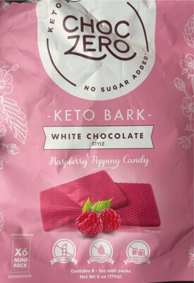 Raspberry Popping Candy Keto Bark