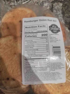 Hamburger onion roll