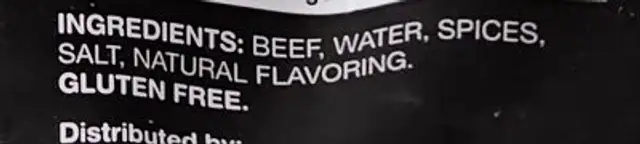 Flame grilled Angus beef patties ingredients label