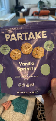 Vanilla Sprinkle Mini Crunchy Cookies