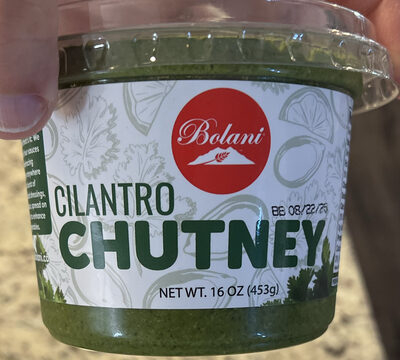 Cilantro Chutney front packaging