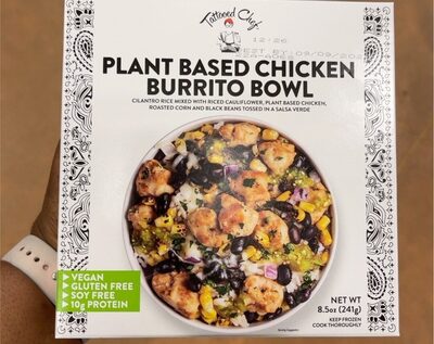 Plant-based chicken burrito bowl