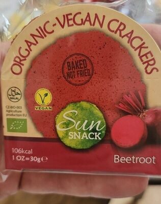 Organic Vegan Crackers, Beetroot