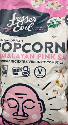 Organic Popcorn, Himalayan Pink Salt front packaging