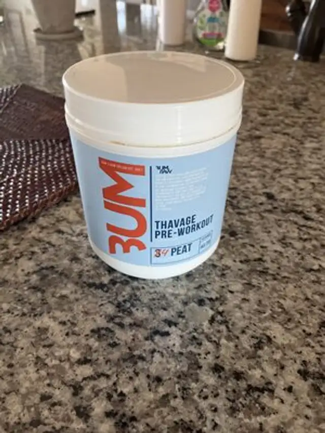Thavage Pre-Workout front packaging