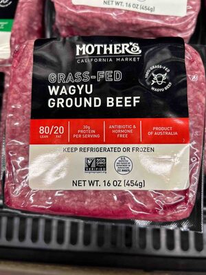 Grass-fed Wagyu Ground Beef front packaging