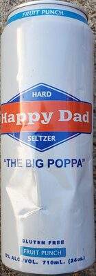 Happy Dad Fruit Punch Hard Seltzer front packaging
