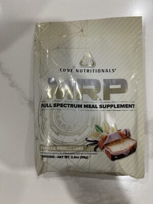 MRP Vanilla Pound Cake front packaging