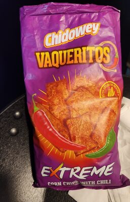 VAQUERITOS EXTREME CORN CHIPS WITH CHILI