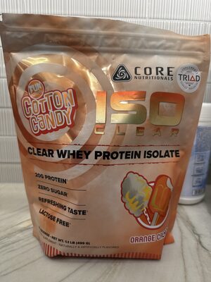 ISO Clear Whey Protein (orange cream) front packaging