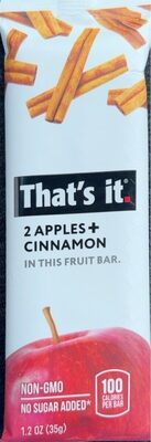 Zesty Apple + Cinnamon Fruit Bar