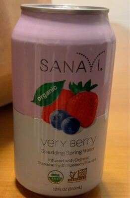 Organic Sparkling Spring Water Very Berry