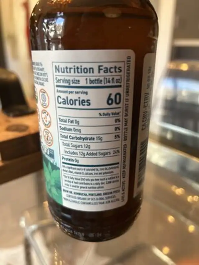 Unknown nutrition facts table